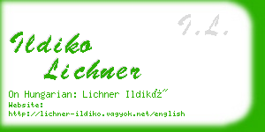 ildiko lichner business card